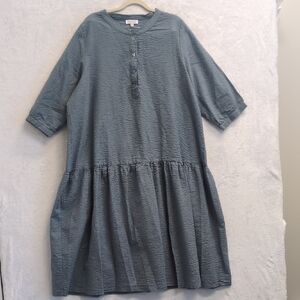 Sweet Salt Women's Blue Textured 3/4 Sleeve‎ Dress Size 18/20